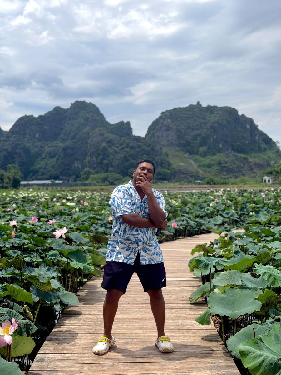 Lotus-field boardwalk near Ninh Binh